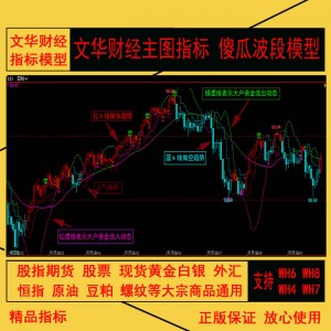 文华财经版主图指标 傻瓜波段交易模型 期货大宗商品外汇源油恒指股票模型